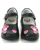 : Rainbow Steps Navy Flower Mary Jane Petal Shoe
