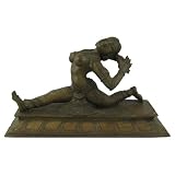 Human Figurine of a Girl in Yoga Position Brass Decor