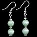 Handmade Green Tiger's Eye & Silver Beaded Earrings