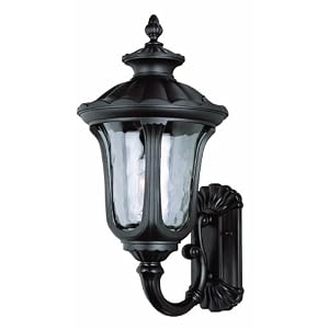 Trans Globe Lighting 5912 BK 22-3 4-Inch 1-Light Outdoor Medium Up Wall Lantern, Black by 