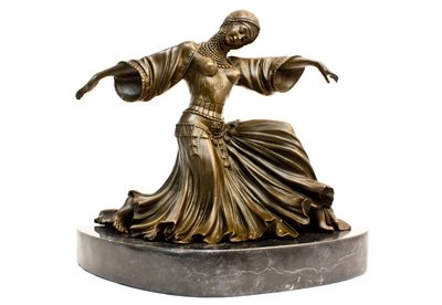 Bronze Art Deco Dancer Thais Chiparus Sculpture Hand Crafted Statue