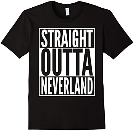Men's Straight Outta Neverland T-Shirt - 5 COLORS AVAILABLE XL Black