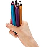 5pack Aluminum Chunky Pencil-like Capacitive Stylus Touch Pen for Iphone Ipad Galaxy Tab Blackberry Playbook HTC