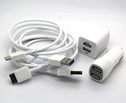 Pl High Quality Micro USB 3.0 Data Sync & Charging Cable+dual Port Home Wall Ac Adapter+twin USB Auto Car Charger for Samsung Galaxy Note 3 / S5 N9000 N9002 N9005 Note III