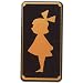 Hinweisschild - Gastronomieschild braun - Toilettenschild mit M�dchenpiktogramm - Damentoilette Damen Frau Frauentoilette WC Toilette Toiletten Klo Gastronomie Hotel Restaurant Wirtschaft Kneipe Bistro Cafe Eiscafe Gelateria Schild Warnschild Warnzeichen Arbeitssicherheit T�rschild T�r Kunststoff Kunststoffschild Geschenk Geburtstag T-Shirt