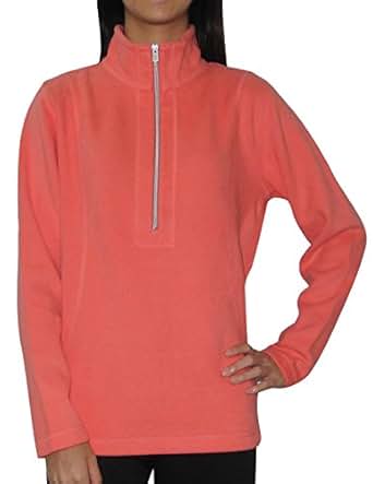 Tommy Bahama Womens Half-Zip Thermal Sweatshirt M Coral at Amazon Womenâs Clothing store: