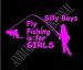 GIRL TROUT FLY FISHING DECAL