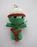 Green Ninja Voodoo String Doll Keychain