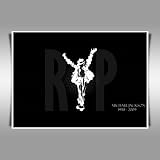 41qg5vUOxHL. SL160  MICHAEL JACKSON RIP BLACK A1 CANVAS ART PRINT