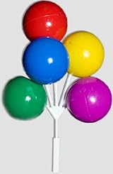 Bright Color Balloon Cluster Cake Pick Set of 3