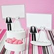 Bride Groom Place Card Favor Boxes with Designer Place Cards (set of 12) - Baby Shower Gifts & Wedding Favors