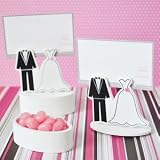 Bride Groom Place Card Favor Boxes with Designer Place Cards (Set of 864) - Baby Shower Gifts & Wedding Favors