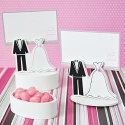 Bride Groom Place Card Favor Boxes with Designer Place Cards (set of 12) - Baby Shower Gifts & Wedding Favors