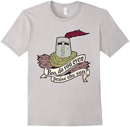 Men's Bro, do you even praise the sun? Large Silver