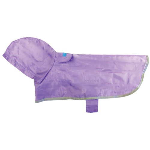 RC Pet Products Packable Dog Rain Poncho, Lavender, Medium