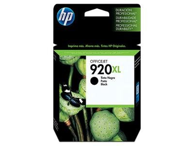 Original HP 920XL Black Officejet Ink Cartridge in Retail Packaging.