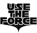 Star Wars Rub-on Window Decal/Sticker ~ Use the Force Car Window Decal