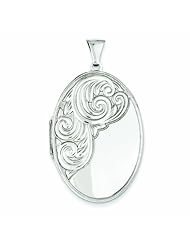 Genuine .925 Sterling Silver Scroll Oval Locket 5.8 Grams. 100% Satisfaction Guaranteed.
