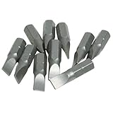 Silverline Slotted Cr-v Screwdriver Bits 100pcs - 7mm 1 4" Hex Shank 25mm Diy