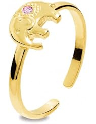 Elephant Genstone Girls First Budget Rings in 9ct Gold Size K 5.25 25295