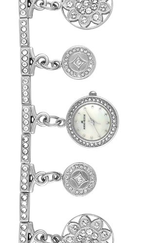 41qgEjUCHmL AK Anne Klein Womens SilverTone Swarovski Crystal Accented