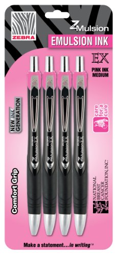 Zebra Z-mulsion Ex Pink Ribbon 4pk Z-mulsion Ex Pink Ribbon 4pk