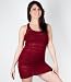 Pull On Skirt & Matching T Top Tank Top by KD dance, Versatile Two Piece Dress like Outfit, Stretch Knit Shadow Stripe, for Dance Fitness to Everyday Wear or Sexy Bikini Cover - Made In New York