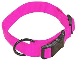 Hamilton 1-Inch Adjustable Dog Collar, Large, Fits 18-Inch by 26-Inch, Hot Pink