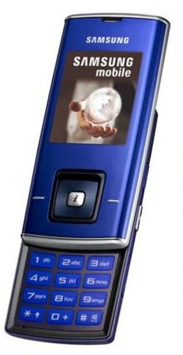 Samsung - T�l�phone portable SGH-J600 - coulissant - Appareil photo 1,3 m�gapixel / Lecteur multim�dia / slot m�moire MicroSD / Radio FM / bluetooth - bleu