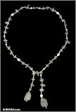 Quartz and peridot necklace, 'Love Knot' 0.4 W 26.8 L