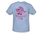 Supergirl Adult S/S T-shirt in Light Blue by DC Comics