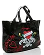Ed Hardy Large Patent Handbag/Purse Tote ~ Love Kills Slowly ~ Black In Color
