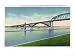 Buffalo, New York - View of the Peace Bridge over Niagara River Giclee Poster Print