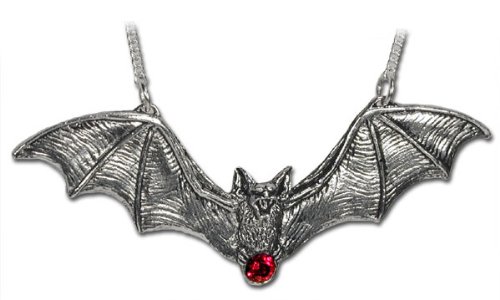 Bat Blood Ruby Crystal Pendant Necklace