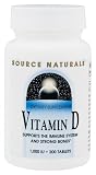 Source Naturals - Vitamin D3, 1000IU, 200 tablets