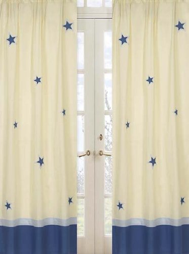Stars and Moons Window Treatment Panels - Set of 2