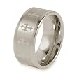 Polished Tungsten Carbide Band with Laser Cross Design (10.0mm) - Sizes 8 - 13