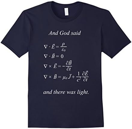 Men's And God said [Maxwell's equations] and there was light 3XL Navy