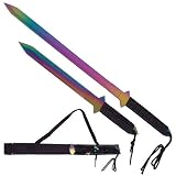 Twin Ninja Rainbow Sword Set with Sheath