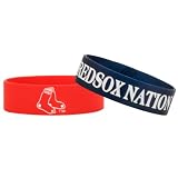 Forever Collectibles MLB Boston Red Sox Bulky Bandz Bracelet 2-Pack