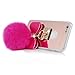 iPhone 6S Case,iPhone 6 Case (4.7 Inch) - Mavis's Diary Luxury Pink Mirror Soft TPU Design Lovely Hot Pink Bow Fluff Ball 3D Handmade Bling Shiny Crystal Diamonds Clear Cover