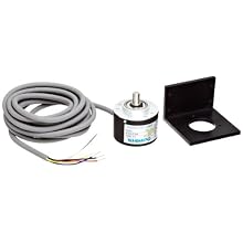 Shimpo RE2B-30C Aluminum Rotary Pulse Generator with Cable, 4.75-30VDC, 5000RPM Max Speed, 30PPR Graduation