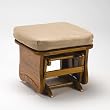 Brooks Furniture Glider Ottoman- Light Oak/ Camel
