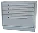 Greene Manufacturing, Inc. DTL-3621-3001 Duratech Base Cabinet Lab Height - 36"W x 21"D x 34"H Variable Four Drawer Base, Metal: Structural Gray