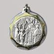 Confirmation Pendant - Children Receiving Confirmation from Bishop - Height: 1.0"