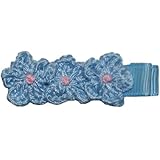 Posies Accessories Three Pearl Pink/Blue Daisies Hair Clippie