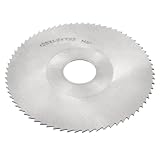 uxcell スリッティングソー 125mm x 1.2mm x 27mm HSS 72T ブレード シルバートーン