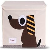 【Haru Saku】可愛い！インテリアにも！キッズ 収納ボックス アニマル柄刺繍 (ドッグ)