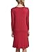 Meaneor Women's Solid Round Neck Long Sleeve Casual Loose T-Shirt Pleated Dress