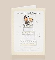 Bride Groom Cake Wedding Day Card
